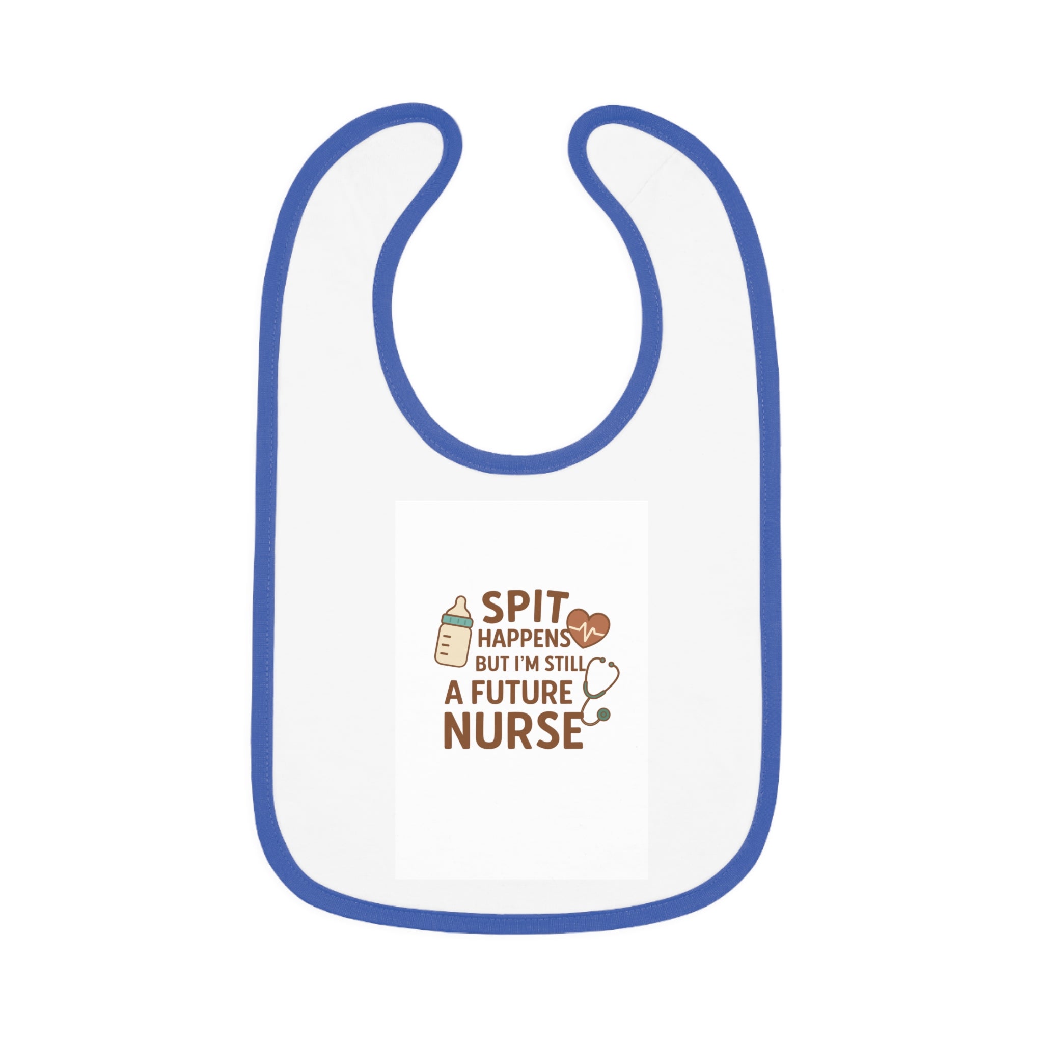 Baby Contrast Trim Jersey Bib