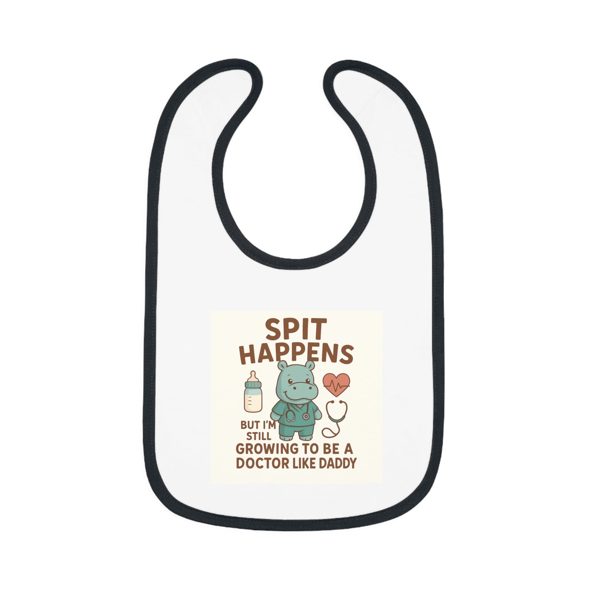 Baby Contrast Trim Jersey Bib