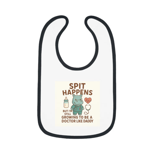 Baby Contrast Trim Jersey Bib