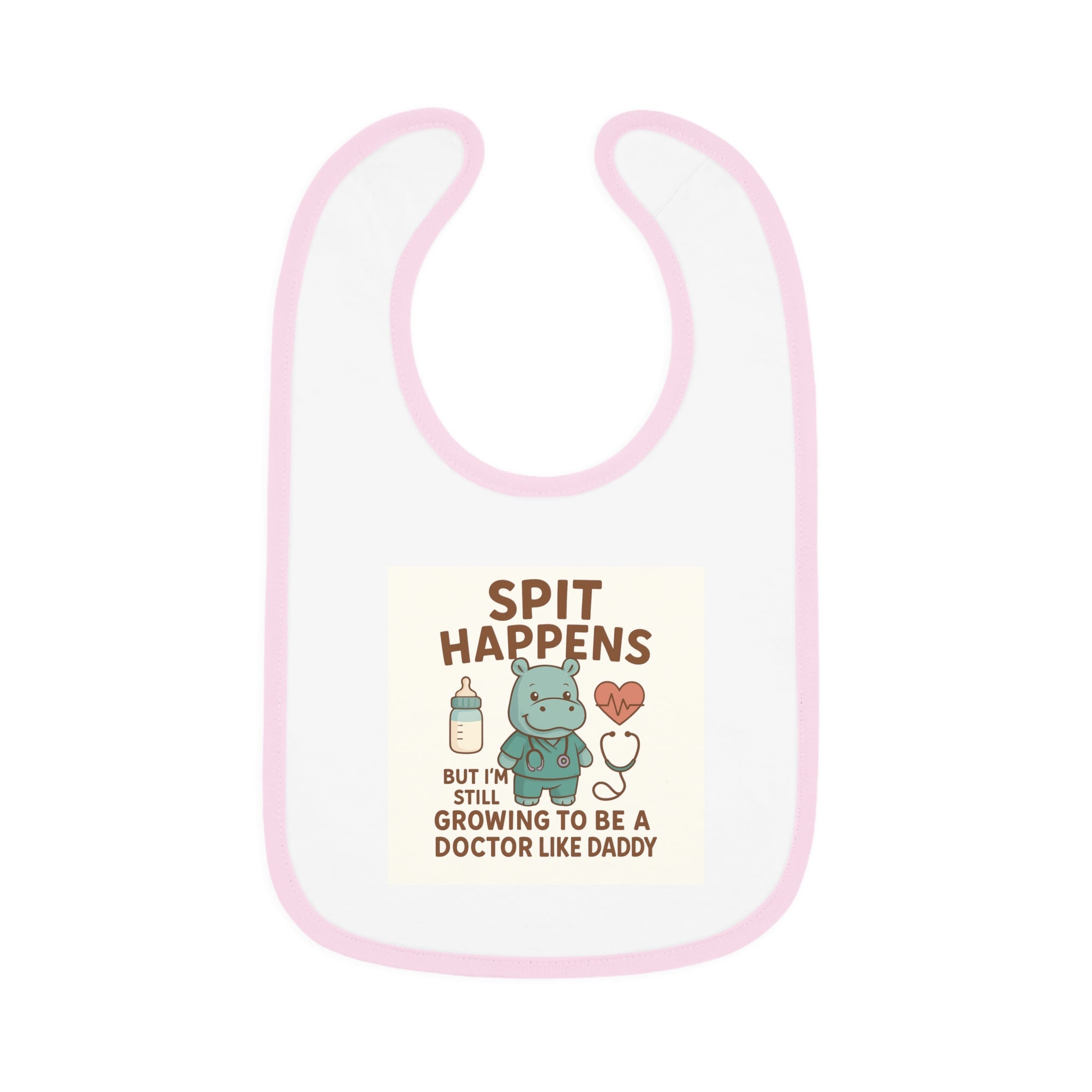 Baby Contrast Trim Jersey Bib